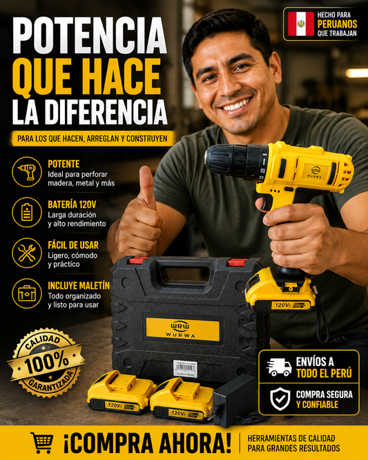 Taladro inalámbrico 120VF Multifinción
