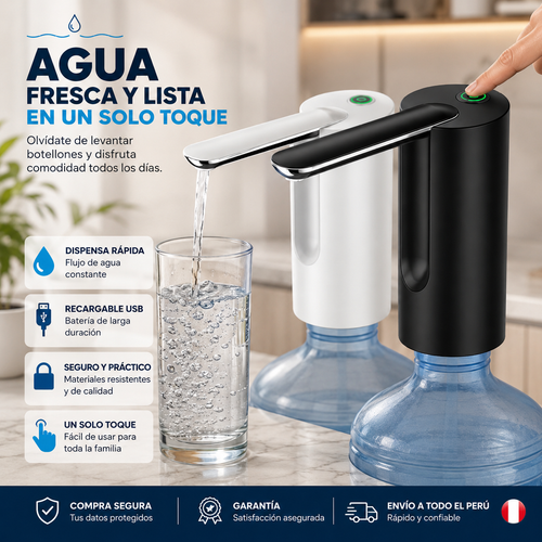 Dispensador de agua recargable